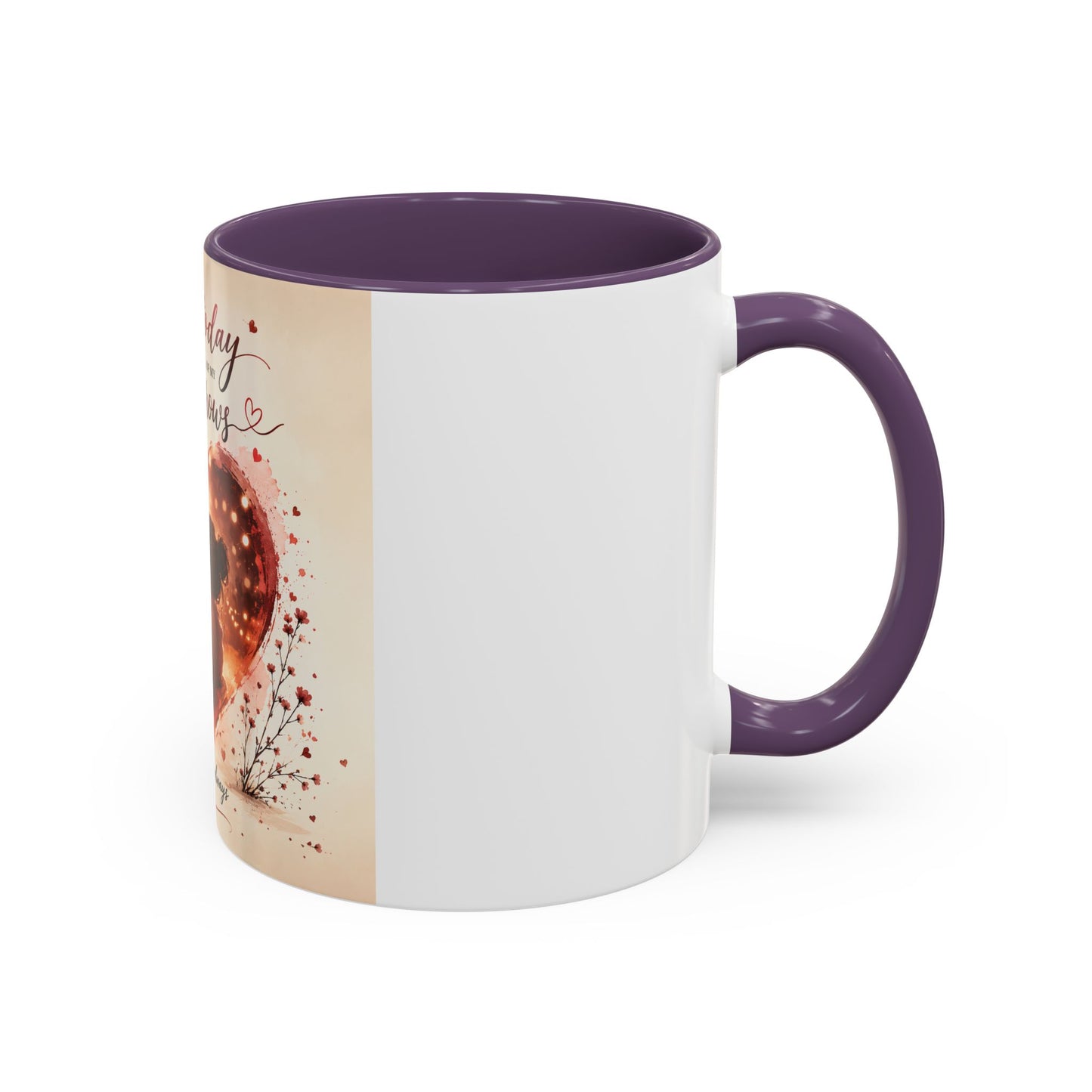 Romantic Heart Photo Accent Coffee Mug – “You are my today and all of my tomorrows”