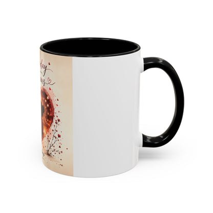 Romantic Heart Photo Accent Coffee Mug – “You are my today and all of my tomorrows”