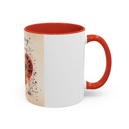 Romantic Heart Photo Accent Coffee Mug – “You are my today and all of my tomorrows”