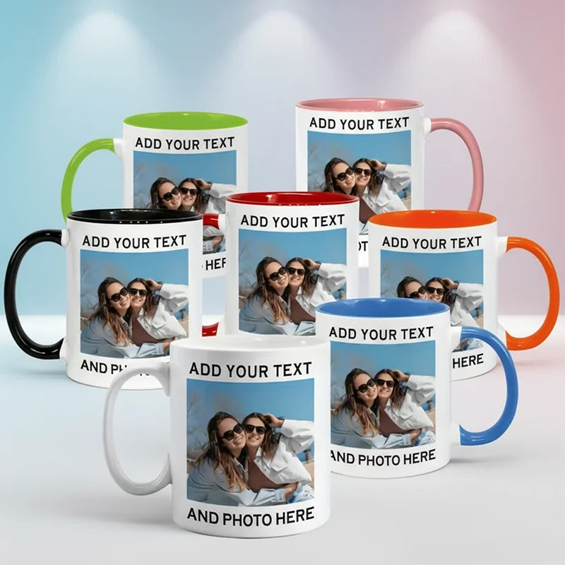 1 Customized Mug with Customizable Images and Text, Perfect for Valentine's Day Gift, Mother, and the Best Personalized Gift