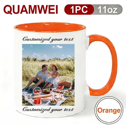 1 Customized Mug with Customizable Images and Text, Perfect for Valentine's Day Gift, Mother, and the Best Personalized Gift