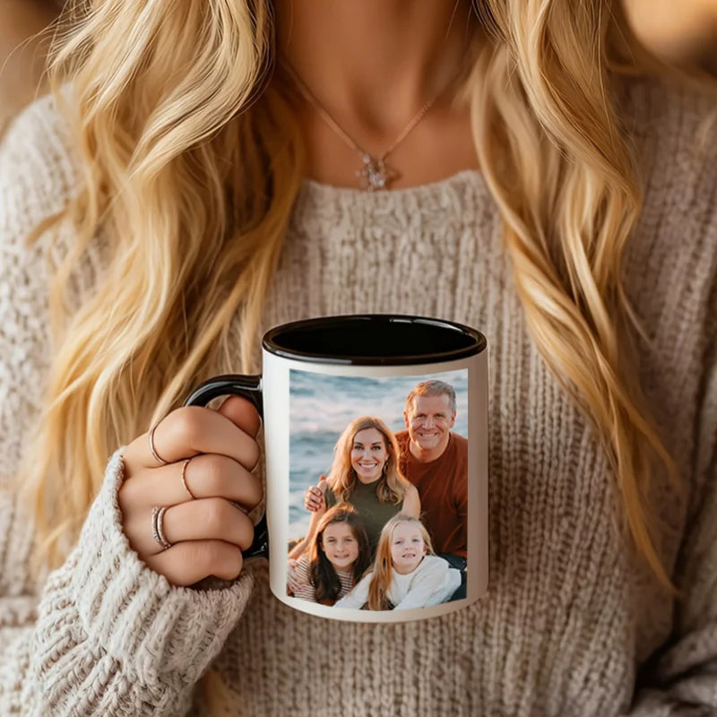 1 Customized Mug with Customizable Images and Text, Perfect for Valentine's Day Gift, Mother, and the Best Personalized Gift