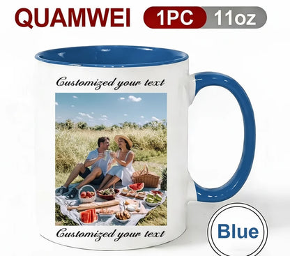1 Customized Mug with Customizable Images and Text, Perfect for Valentine's Day Gift, Mother, and the Best Personalized Gift
