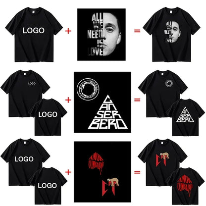 Customized 100% Cotton Printed T-shirts Men Fashion Short Sleeve O-neck Tshirt Women Personality Streetwear Tee Tops Camiseta
