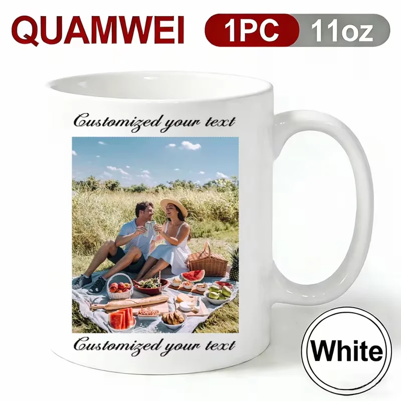 1 Customized Mug with Customizable Images and Text, Perfect for Valentine's Day Gift, Mother, and the Best Personalized Gift
