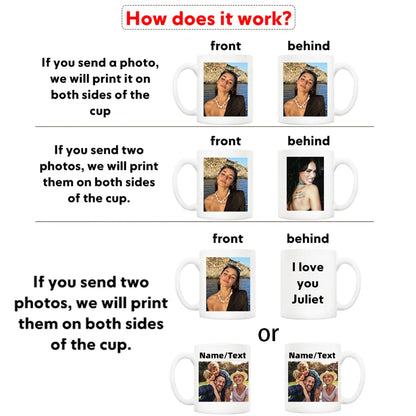 1 Customized Mug with Customizable Images and Text, Perfect for Valentine's Day Gift, Mother, and the Best Personalized Gift