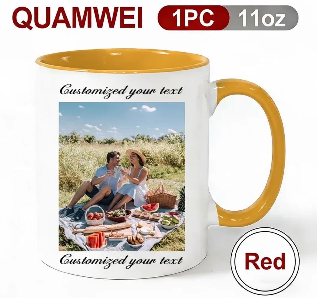 1 Customized Mug with Customizable Images and Text, Perfect for Valentine's Day Gift, Mother, and the Best Personalized Gift