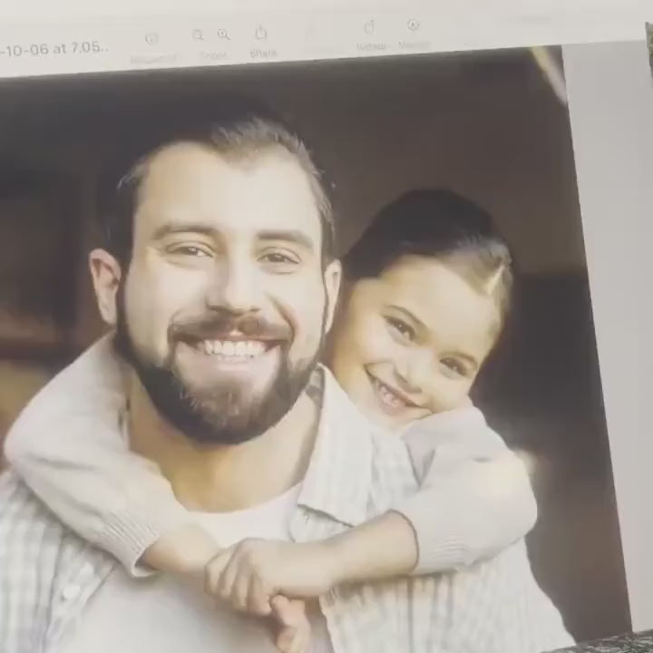 Video of the personalised engraved photo keyring, from the original photo to the engraved stainless steel tag